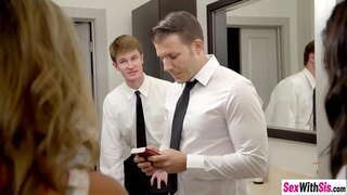 Sexy teens Ms Faris and Whitney Wright enjoyed hardcore threesom sex after they sucked dick